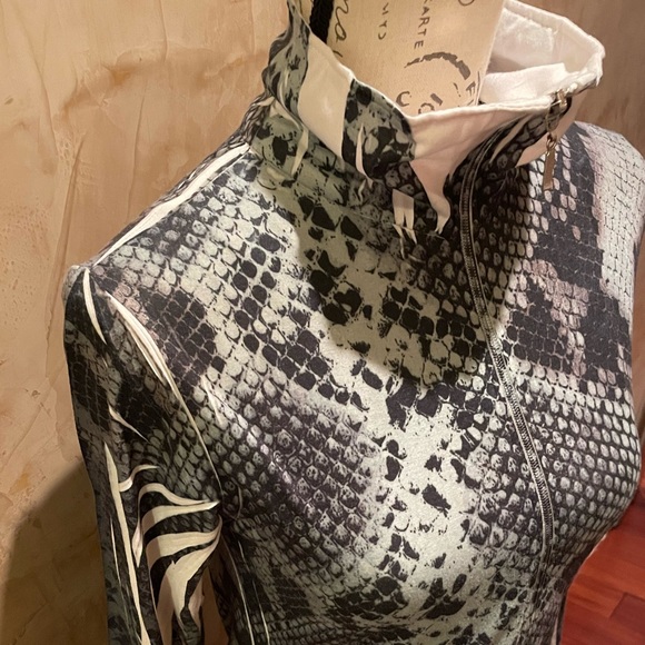 Bar link Zipper sweatshirt. Snake 🐍 print with Zebra 🦓 stripes. - Picture 11 of 11